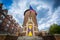 The Harvard Lampoon Building, at Harvard University, in Cambridge, Massachusetts.