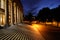 Harvard University campus at night