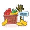 Harvest - basket with fruits and vegetables
