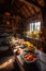 Harvest Bounty: A Stunning Table Spread in a Traditional Barn