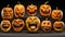 harvest of horrors, gritting pumpkin ensemble