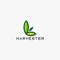 Harvest leaf logo design vector
