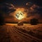 Harvest Moon: Eerie Glow in the Midnight Sky