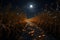 Harvest Moonlit Cornfield Moonlit scene over a