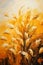 Harvest Splendor: A Vibrant Oil Painting of Autumn\\\'s Golden Fiel
