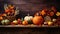 harvest table autumn background