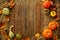 Harvest or Thanksgiving background with gourds and straw