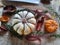 Harvest Thanksgiving Orange White Table Setting