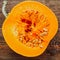 Harvest time healthy food ingredient fresh pumpkin