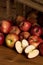 Harvested apple crate.