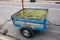 Harvested olives on a farm truck trailer