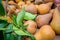 Harvested pears ready for sale on open market