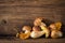 Harvested wild porcini mushrooms