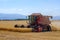 Harvester gathers the wheat crop