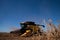 Harvester making harvesting soybean field - Mato Grosso State -