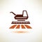 Harvester symbol, agriculture concept