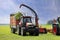 Harvesting Grass With Forage Harvester for Cattle Feed