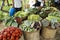 Harvesting many fresh vegetables and fruits and Homegrown vegetable