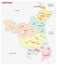 Haryana administrative and political map, India