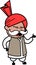 Haryanvi Old Man Talking Unamused Face Cartoon