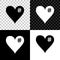 The hash love icon. Hashtag heart symbol icon isolated on black, white and transparent background. Vector