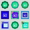 Hash tag icon. Set colourful buttons sign. Vector