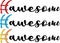 Hashtag awesome write set - vector