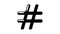 Hashtag icon animation