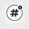 Hashtag icon with notification