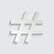 Hashtag icon, social trend. black vector symbol of
