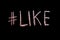 Hashtag  like drawn on chalkboard