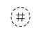 Hashtag line icon