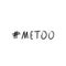 Hashtag Me too. Handwritten lettering Metoo. Vector illustration.