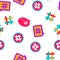 Hashtag, Number Sign Vector Seamless Pattern
