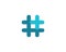 Hashtag symbol cross plus medical logo icon design template elements