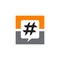 Hashtag trending topic speak logo design