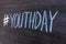 Hashtag YouthDay handwritten text in colored chalk on a chalkboard