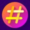 Hashtags Icon Flat tweet vector social media community sign symbol