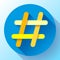 Hashtags Icon Flat tweet vector social media community sign symbol