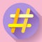 Hashtags Icon Flat tweet vector social media community sign symbol