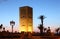 Hassan Tower at night. Rabat, Morocco