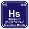 Hassium Periodic Table of the Elements Vector illustration eps 10