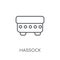 hassock linear icon. Modern outline hassock logo concept on whit