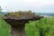 Hat attractions Yakutia isolated rock massif - clay mushroom.