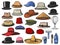 Hat and cap icons. Man and woman headwear