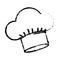 Hat chef drawn accesory icon