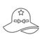 Hat, fashion, travel line icon. Outline vector.65.