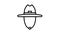 hat gardening line icon animation