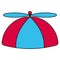 Hat helicopter, propeller cap funny cartoon, party hat child kid