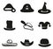 Hat Icons Set 2 Freehand Fill